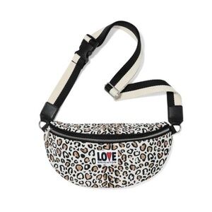 NWT BRIGHTON Wild Cat Belt Bum Bag Brown Black sling pack animal print